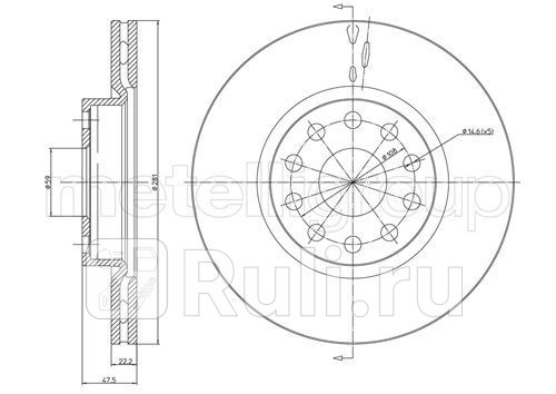 диск тормозной передний Lancia Kappa 20 94 Metelli 23-0408 0₽
