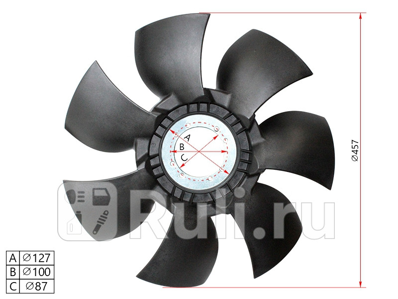 Крыльчатка вентилятора IVECO DAILY III 12- 30 SAT ST-171-0001 6220₽