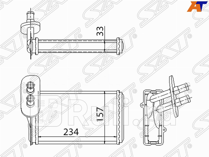 Радиатор отопителя SAT ST-87-0022 1800₽