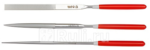 Набор надфилей 3 пр плоский полукруглый круглый 140х50х3 мм YATO YT-6143 320₽