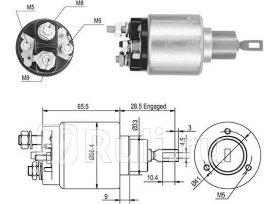 Реле втягивающее AUDI 5000 Diesel MAGNETI MARELLI ame0048 3530₽