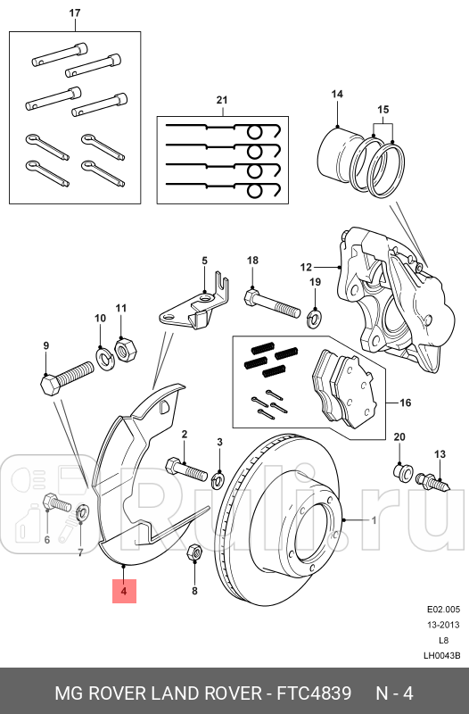КОЖУХ LAND ROVER FTC4839 0₽