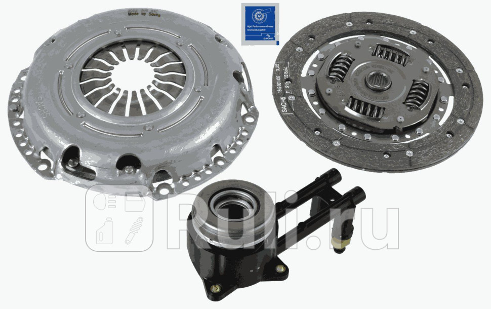 к-кт сцепления Ford Focus 16 16V18 16V 98-04 SACHS 3000 990 088 0₽