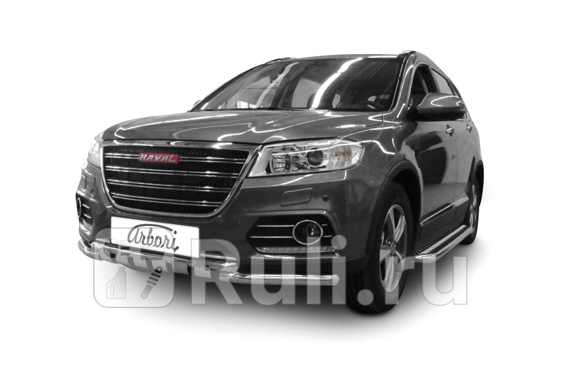 Защита переднего бампера d57d42 для Haval H6 2014- Arbori AFZDAHAVH601 23710₽