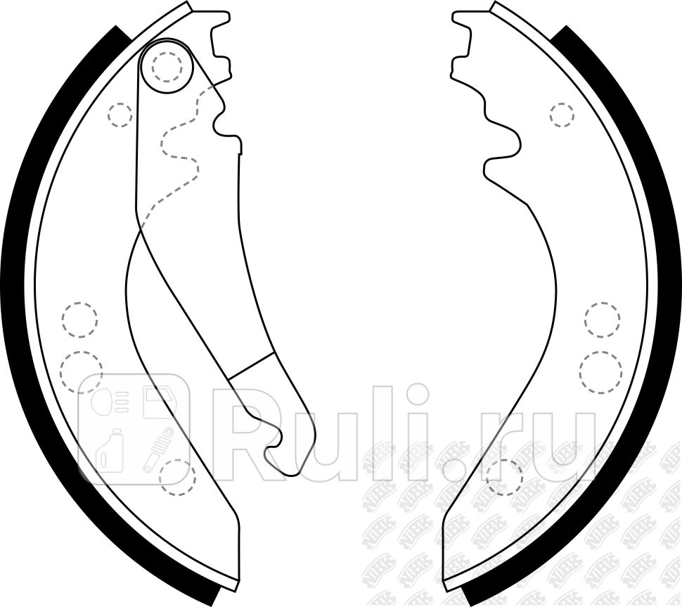 Колодки тормозные барабанные NIBK FN0579 0₽