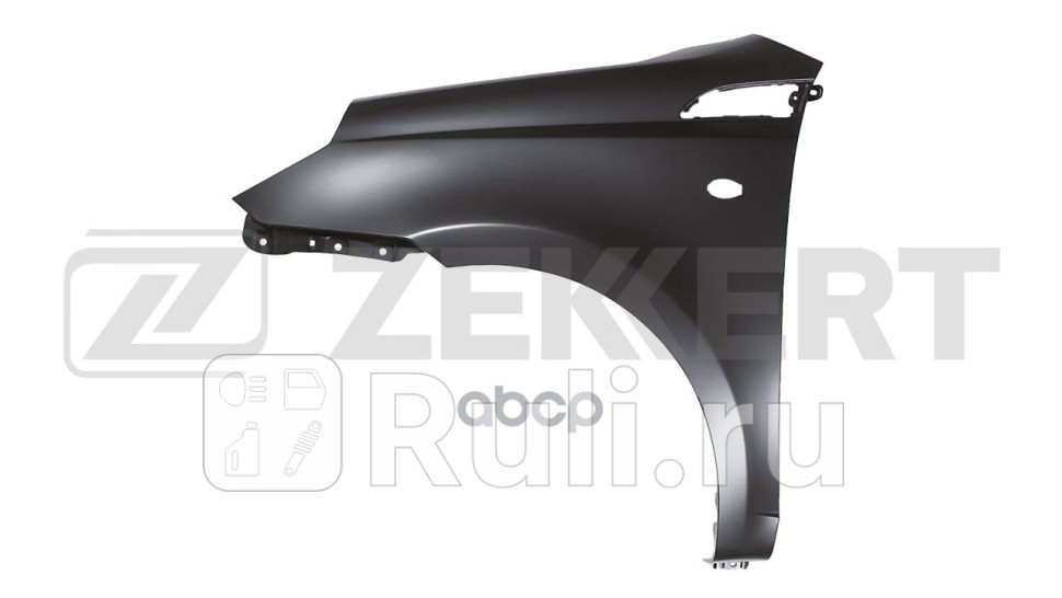 Крыло переднее левое Chevrolet Aveo T250 T255 05- с отв под повторитель Zekkert kt-1005 0₽