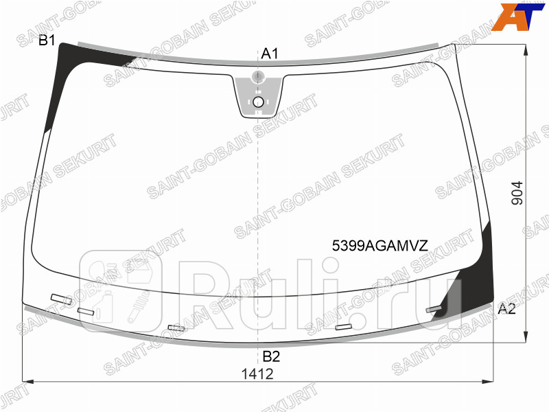 Лобовое стекло для Mercedes W177 (2018-2021) SAINT-GOBAIN SEKURIT 5399AGAMVZ