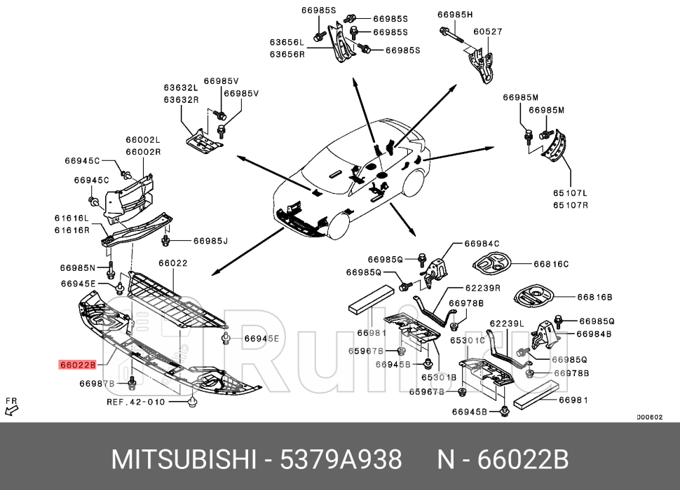 Защита двигателя MITSUBISHI 5379A938 0₽