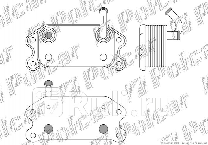 Радиатор масляный для Volvo S70V70C70 1997-2005 Polcar 9080L8-1 3500₽
