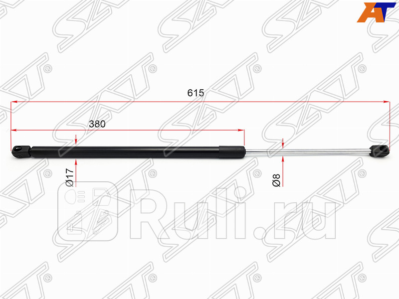 Амортизатор крышки багажника 1 шт для Renault Scenic 2 2003-2009 SAT ST-7700828454 1000₽