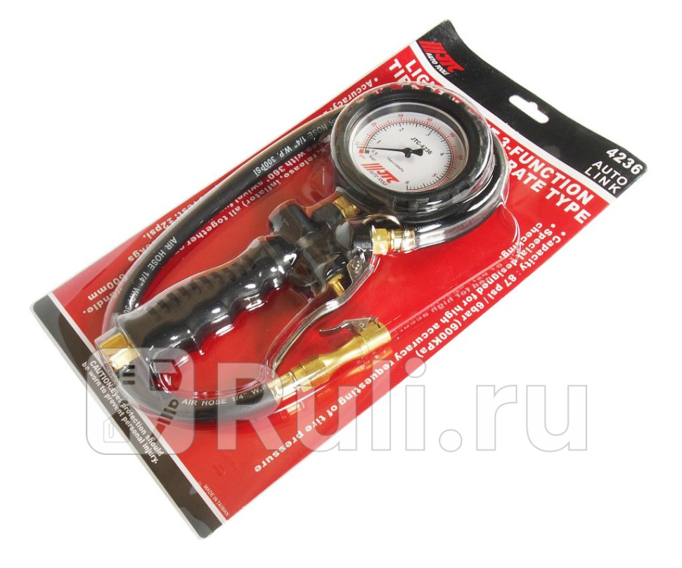 Манометр шинный 3-х функциональный до 90PSI 6 бар JTC 1 JTC JTC4236 13920₽