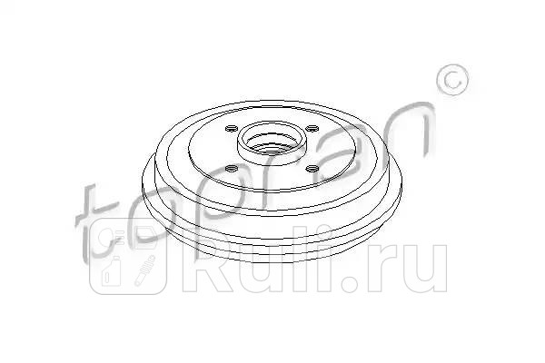 Барабан тормозной HANS PRIES 721 193 001 0₽
