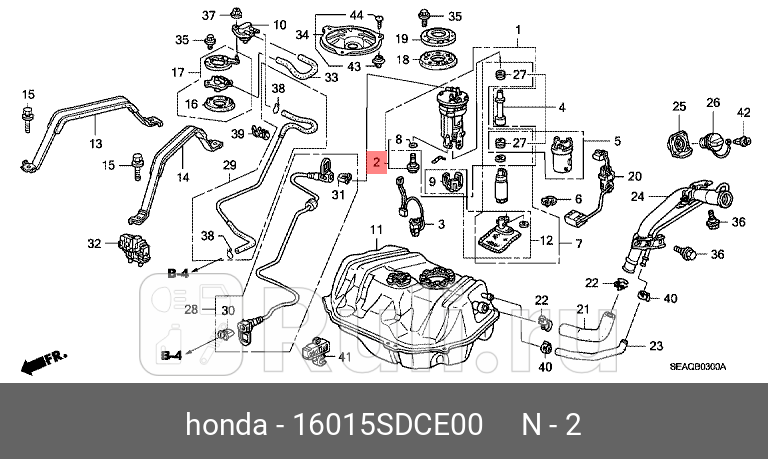 Регулятор давления подачи топлива honda accord 2003 - 2008 HONDA 16015SDCE00 0₽