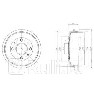 Барабан тормозной 180x401 4 отв DELPHI BF200 2480₽