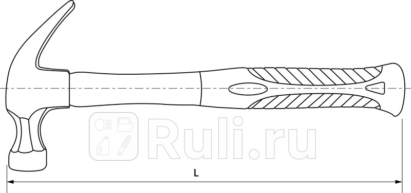 Молоток гвоздодер 045 кг ручка резинопластиковая Thorvik THORVIK PHCH45 860₽