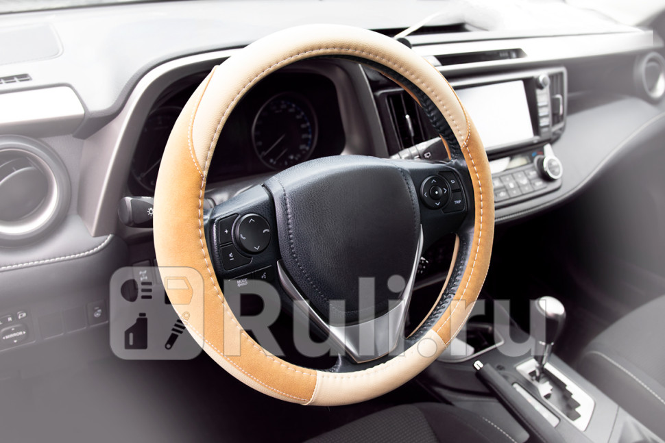 Оплетка на руль размер M 37-39 см KRAFT KT 800340 800₽