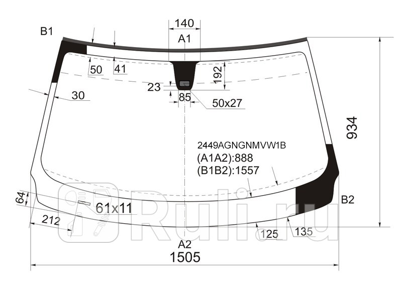 Лобовое стекло для BMW X3 E83 2003-2010 FUYAO 2449AGNGNMVW1B 10760₽