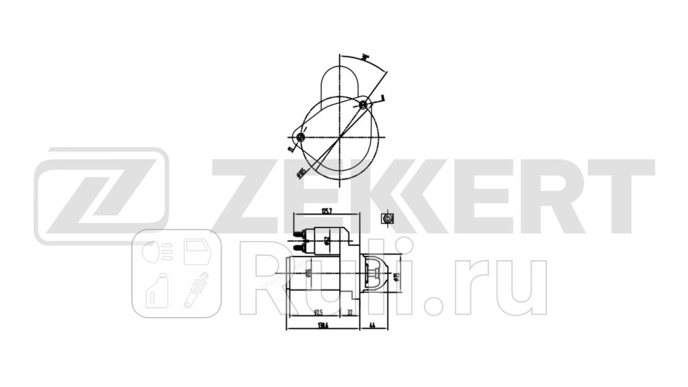 Стартер Chevrolet Spark 05- Matiz M200 M250 05- Suzuki Wagon R EM 98- Daewoo Matiz M100 M Zekkert an-1075 7630₽