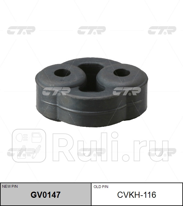 Втулка подвески глушителя HYUNDAI ACCENT 94-12 CTR CVKH-116 0₽