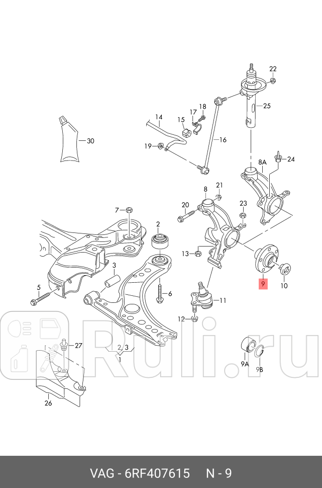 Cтупица ко VAG 6RF407615 0₽