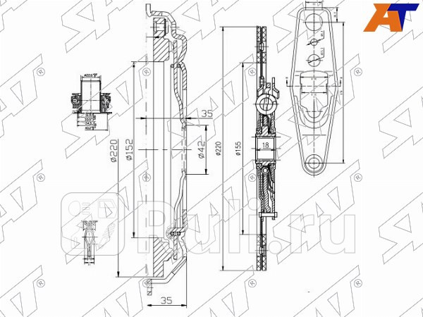 Комплект сцепления для Audi A3 8P 2003-2008 SAT ST-WVW115 14620₽