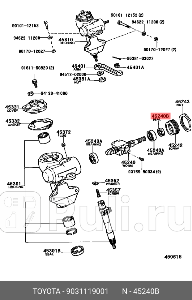 Сальник TOYOTA-LEXUS 90311-19001 570₽