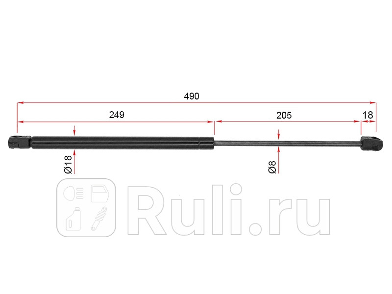 Амортизатор крышки багажника 1 шт для Skoda Octavia A5 FL 2008-2013 SAT ST-1Z9827550 880₽