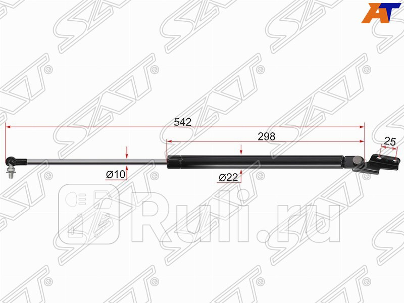 Амортизатор крышки багажника левый для Subaru Forester SH 2007-2013 SAT ST-63269SC010 1190₽