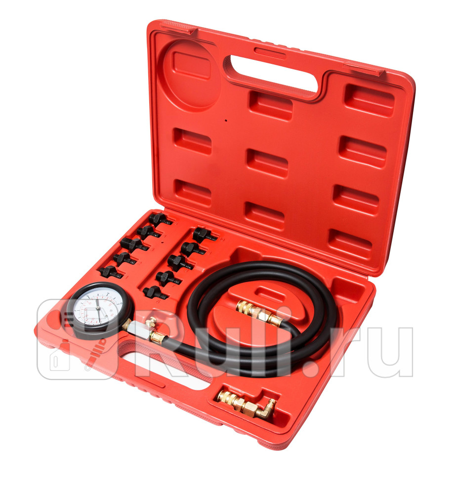 Тестер давления масла в комплекте с резьбовыми переходниками 12 пр 0-10 bar в кейсе Forsage F-912G1 0₽