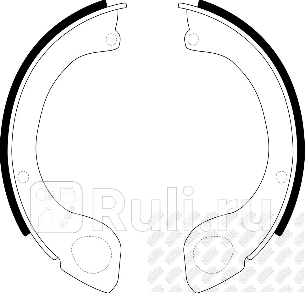 Колодки бараб NIBK FN8804 0₽