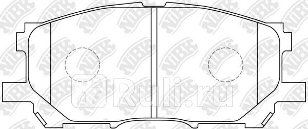 Колодки тормозные дисковые передние для Lexus RX 300 2003-2009 NIBK PN1497 2810₽