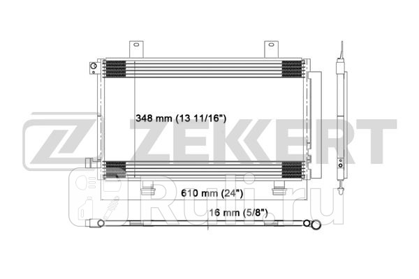 Радиатор кондиционера Fiat Sedici FY_ 06- Suzuki SX4 EY GY RW 06- Zekkert mk-3173 7980₽