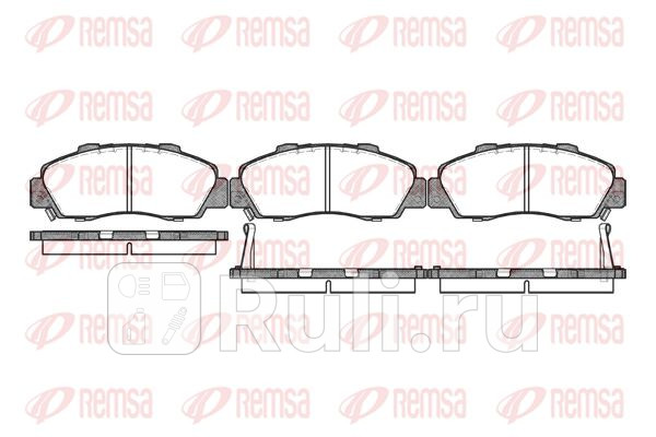 Колодки тормозные дисковые передние для Honda HR V 1998-2006 REMSA 035102 3170₽