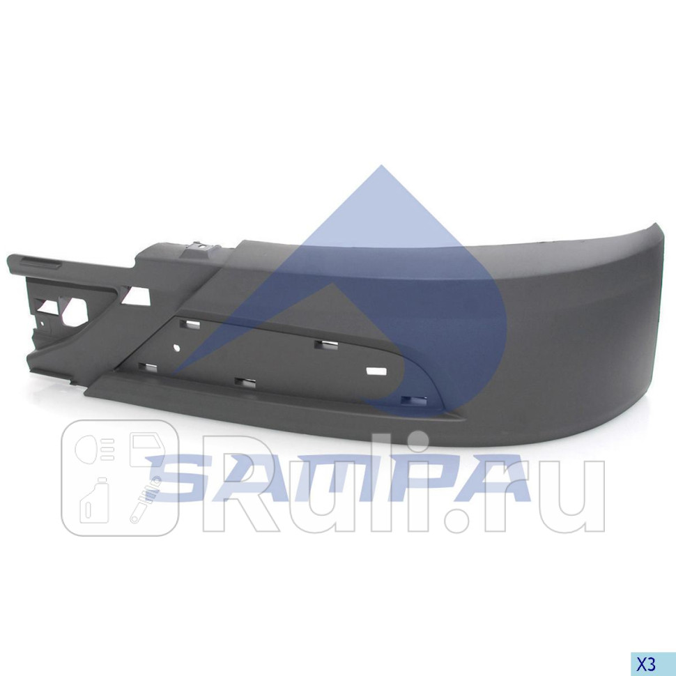 Спойлер переднего бампера правый Sampa 18100558 830₽