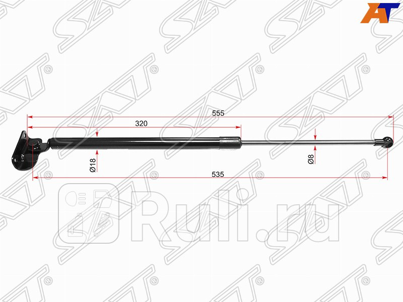 Амортизатор крышки багажника правый для Subaru Impreza GEGH 2007-2011 SAT ST-63269-FG020 1430₽