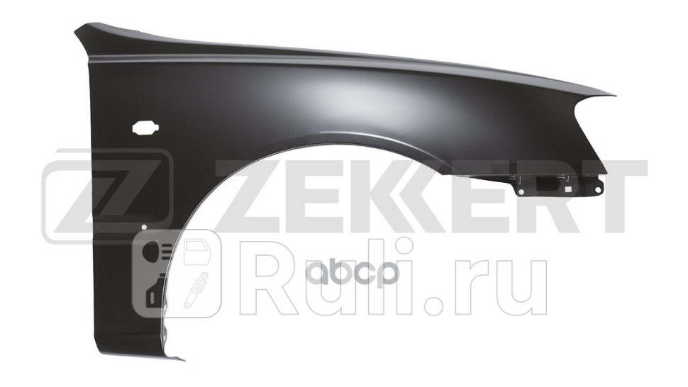 Крыло переднее правое Hyundai Accent 00- с отв под повторитель и молдинг ТАГАЗ Zekkert kt-1036 0₽