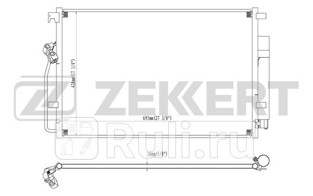 Радиатор кондиционера MB Sprinter 906 907 06- VW Crafter 30-35 06- Crafter 30-50 06- Zekkert mk-3091 11190₽