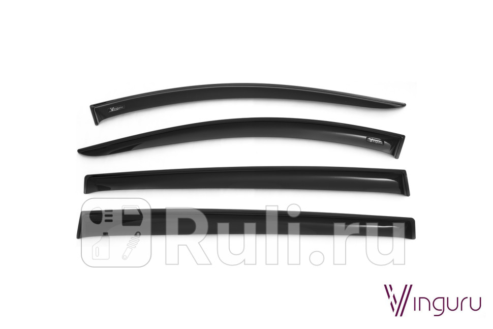 Дефлекторы окон 4 шт для Renault Megane 3 2009-2014 Vinguru AFV85709 3620₽