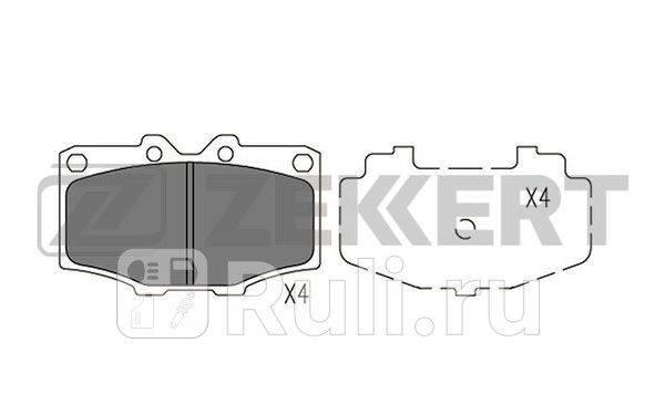 Колодки торм диск передн Toyota 4Runner N60 87- LC 40 60 70 69- Hilux N30 N40 N50 N60 N80 N9 Zekkert bs-2100 0₽