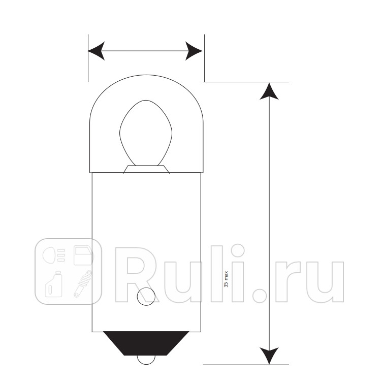 Лампа 12 В 10 Вт металлический цоколь габаритные огни 100 шт Маяк Д МАЯК 61210 30₽