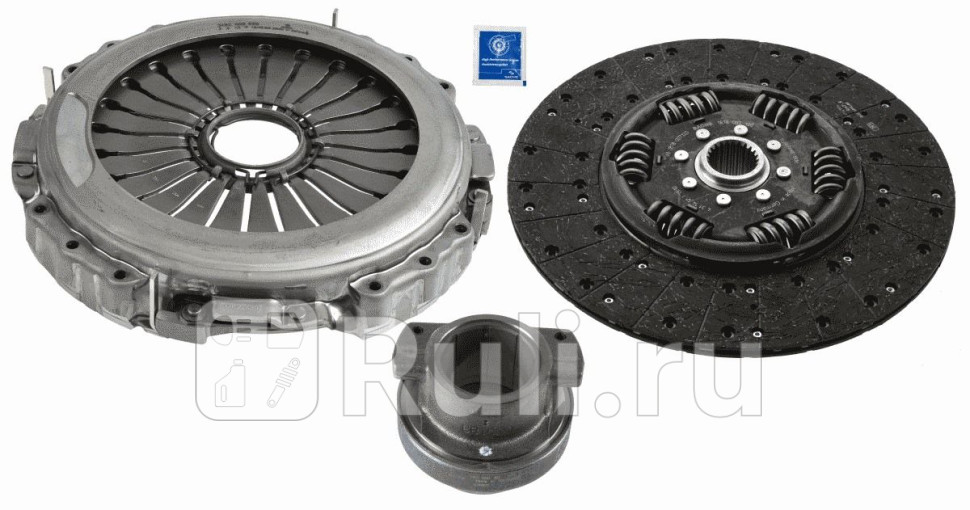 к-т сцепления корзинадисквыжподшсмазка SCANIA PGRT 230-620hp SACHS 3400 700 610 0₽