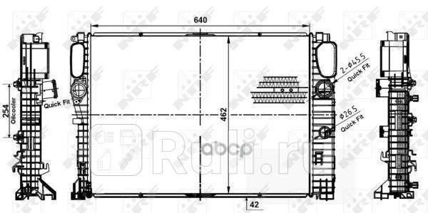 Радиатор системы охлаждения mercedes e-series 35 02- NRF 53979 0₽