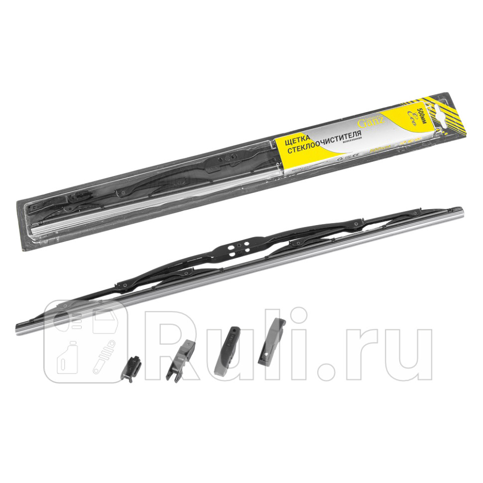 Щетка стеклоочистителя 500 мм каркасная 1 шт ECO GANZ GIS01006 430₽