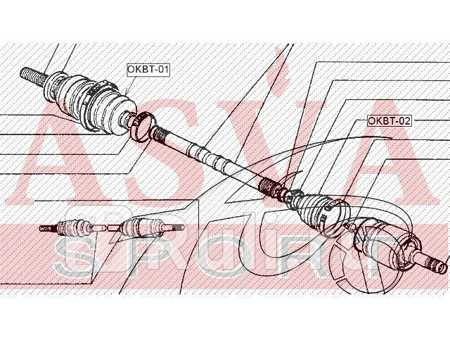 Пыльник шрус комплект без смазки 16x65x88 VAZ VAZ LADA 1111 ASVA okbt-01 100₽