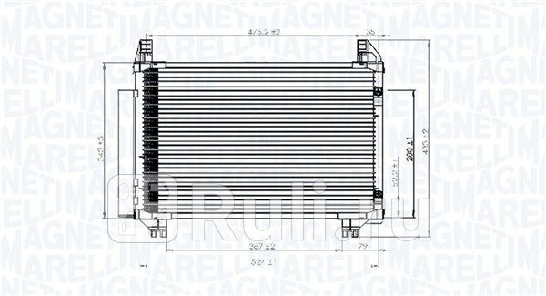 Радиатор кондиционера MAGNETI MARELLI 350203741000 7510₽