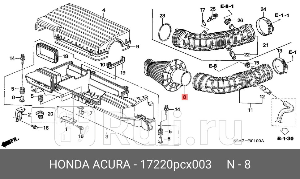 Фильтр воздушный элемент HONDA 17220-PCX-003 0₽