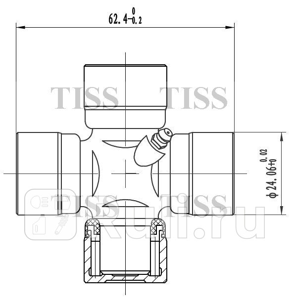 Крестовина 6240x2406 GU1670 JD JTU0053 590₽