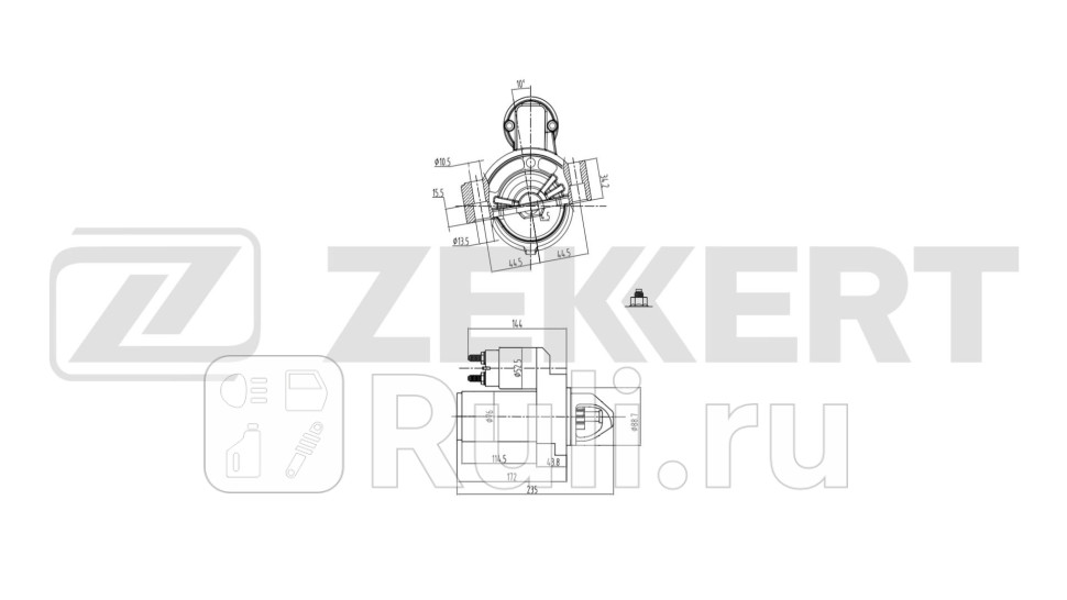 Стартер Ford Transit 14- Zekkert an-1073 11400₽