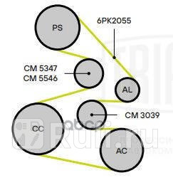Ролик привод ремня для ам Hyundai Santa Fe 06- 27i опор CM 3039 TRIALLI cm-3039 1680₽