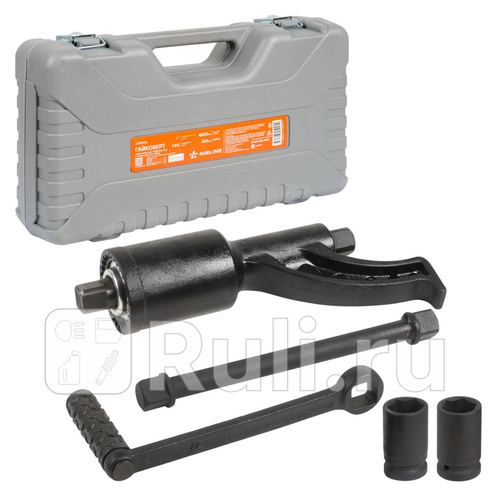 Гайковерт механич 1 4800Нм 164 360мм с головками 32 и 33мм пласт кейс ATAB106 AIRLINE ATAB106 4780₽